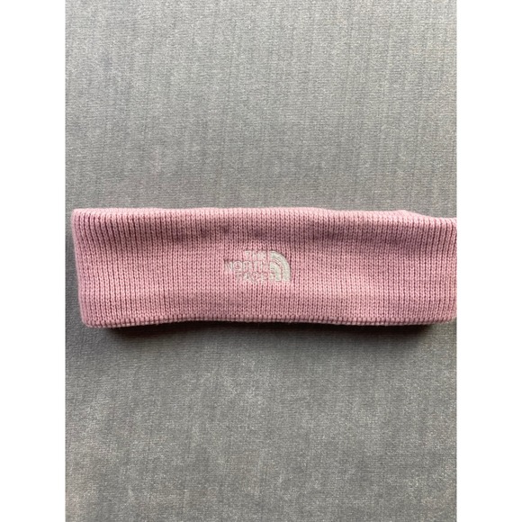 The North Face Accessories - The North Face Pink Knit Headband Embroidered Logo Winter Ear Warmer One Size